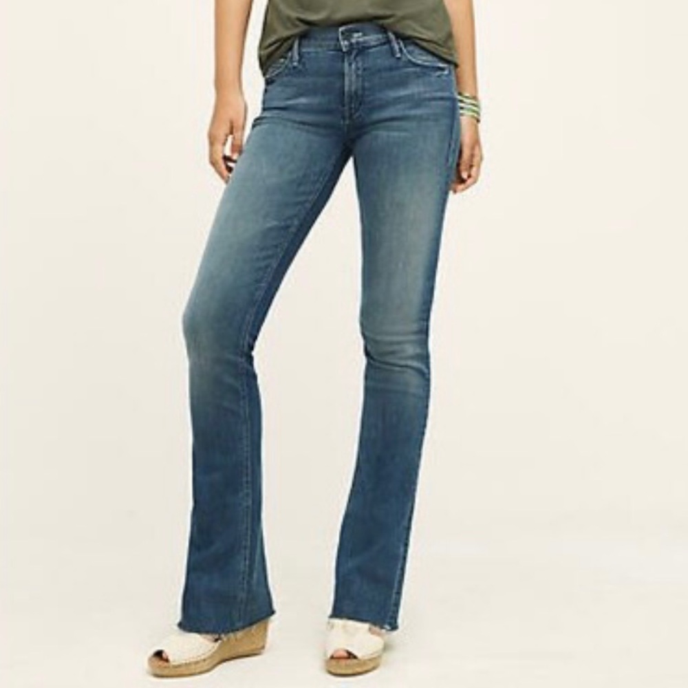MOTHER Runaway Fray in Fingerprints and Muddy Feet Size 25